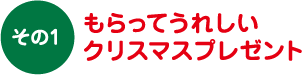 その1 もらってうれしいクリスマスプレゼント